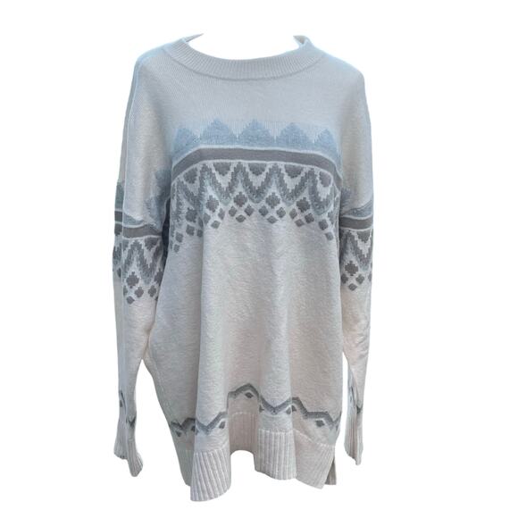 Loft Outlet  Fair Isle Sweater Nordic Cabincore Winter Knit Pullover Sz XL - Picture 1 of 8